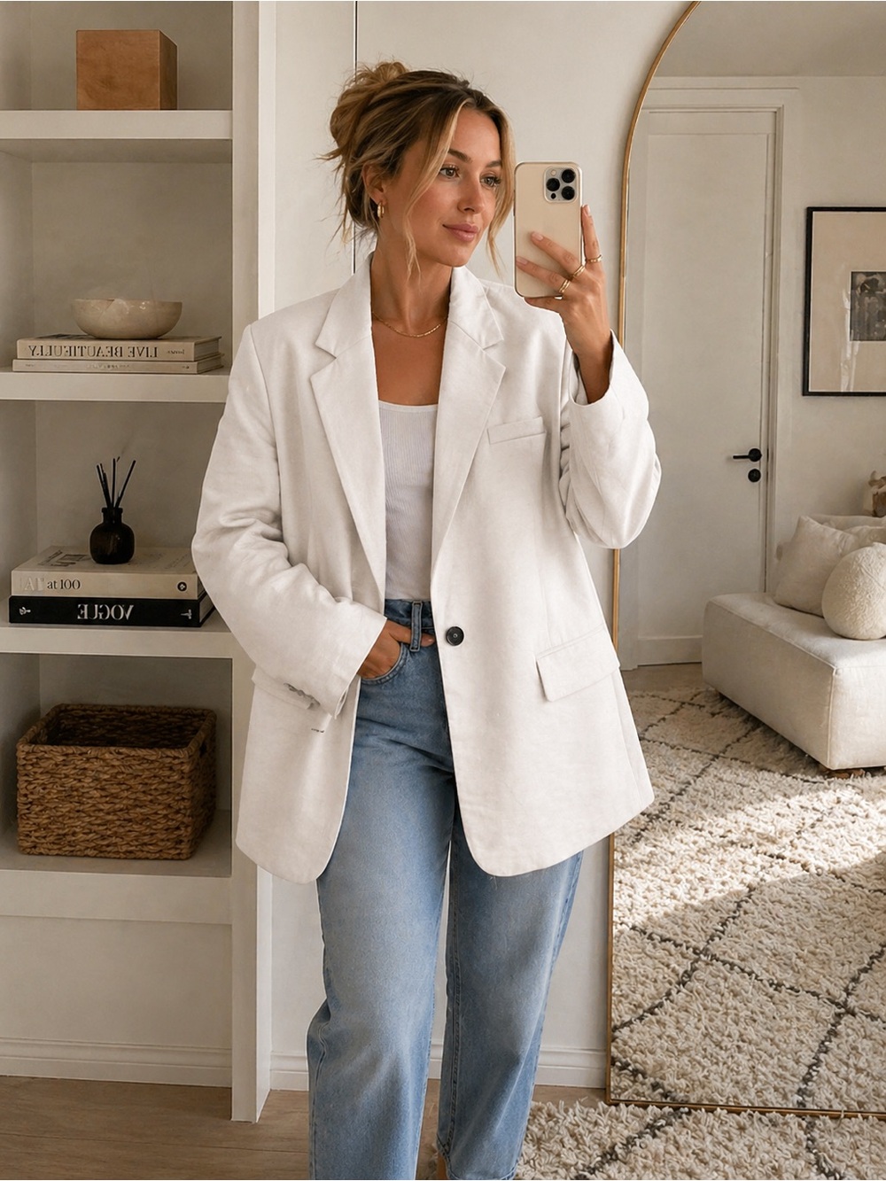 House of Harlow 1960 Oversized Blazer Jacket Sz Small Cool Girl Chic Influencer